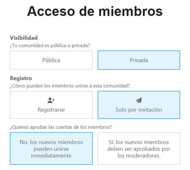 Configuración de foro Privado