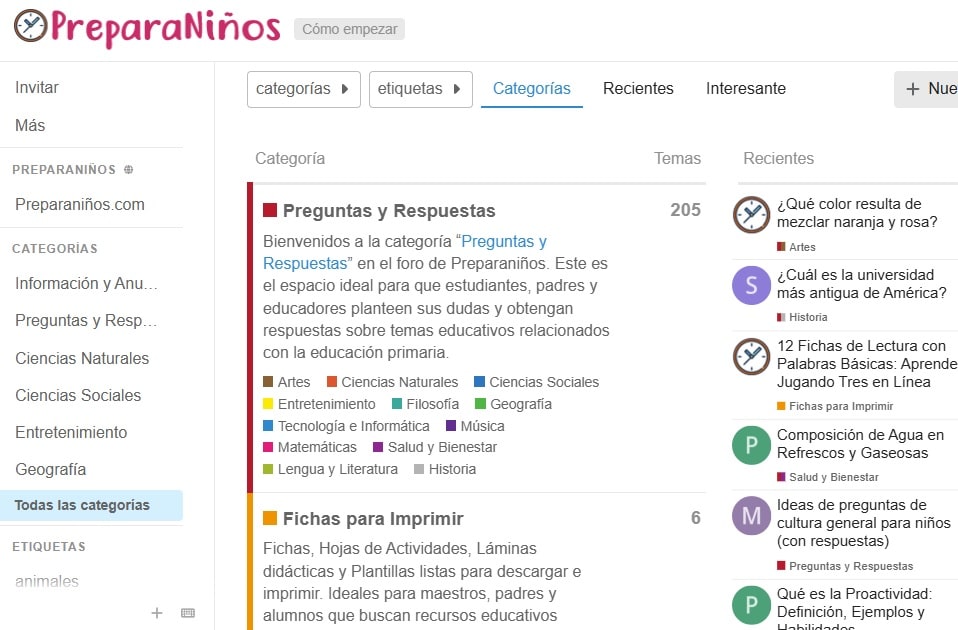 Foro de Preparaniños