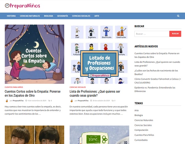 Web de Preparaniños