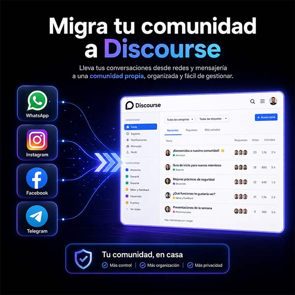 Migra tu comunidad a un foro Discourse